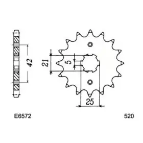 PIGNON YAM XT/SR.240/250 16 520