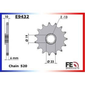 PIGNON TS250XE'84/88 RH250 15 520