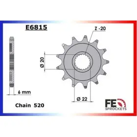 PIGNON PSB YAM YZF.250 '01/14 14 520