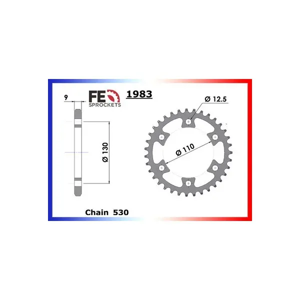 KIT CHAINE FE DS.650.BAJA '00/05 16X40 OR