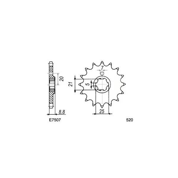 KIT CHAINE FE 240/250 WMX '87/88 14X46 XWUR