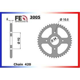 COURONNE ACIER YAMAHA TZR.50 '03/07 60 420