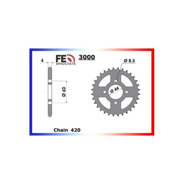 COURONNE ACIER  CHAPPY50/82 DT50MX 36 420 