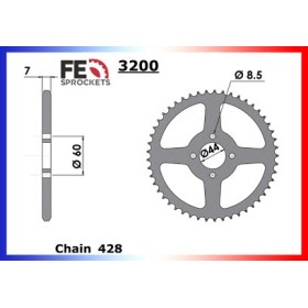 COURONNE ACIER COUR AC DT80MX/S 84 45 428