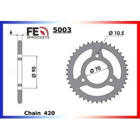 COURONNE ACIER COUR AC MT-MTX50/80 MB/X80 42