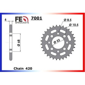 COURONNE ACIER RM.50'78/83-LT.50'83/02 45 420