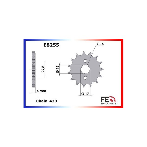 PIGNON HONDA CR50RD/E/F/G 16 420 