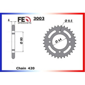 COURONNE ACIER YAMAHA RZ.50.LC 30 420