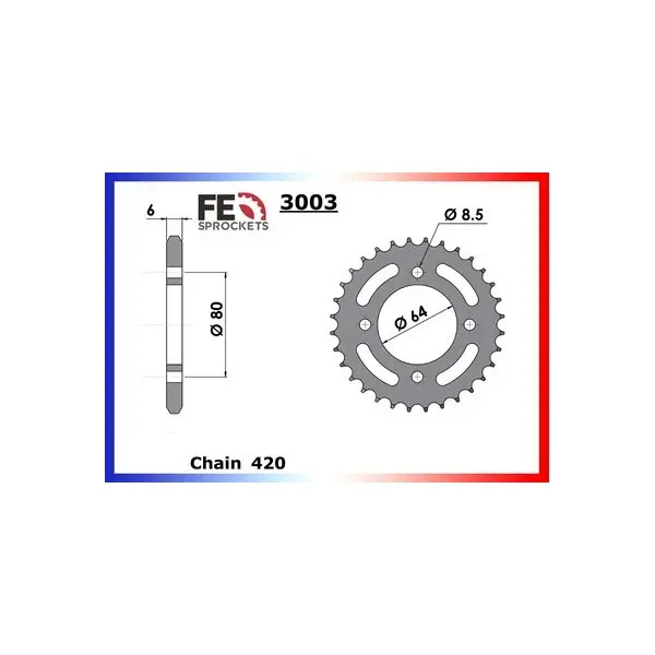 COURONNE ACIER YAMAHA RZ.50.LC 35 420