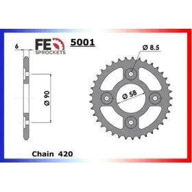 COURONNE ACIER CIER HONDA 110i Wave '12/13 37 420