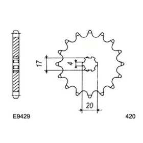 PIGNON ER50APX-ZR50S/L-TSX50'91/93 15 420