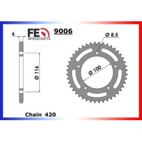 COURONNE ACIER COUR AC KX60 '85/03 50 420