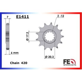 PIGNON KEEWAY 50.X-RAY T/SM '06/08 12 420