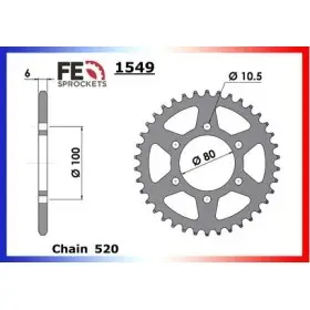 COURONNE ACIER MOTORTEK 175.MT '02 43 520