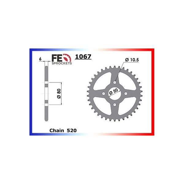 COURONNE ACIER  E-TON 250.VECTOR'05/06 32  520 