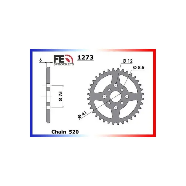 COURONNE ACIER BASHAN 200/250 QUAD '06/09 36 520