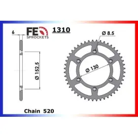 COURONNE ACIER BMW G.450.X '08/10 50 520