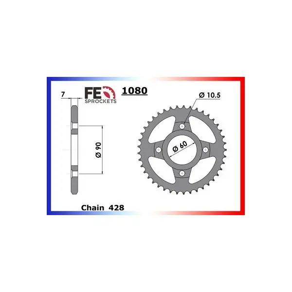 COURONNE ACIER KEEWAY 125 SUPERLIGHT'07/08 42 428