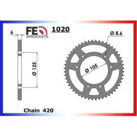 COURONNE ACIER PEUGEOT 50.XP7 POWER '12 60 420