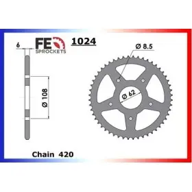 COURONNE ACIER PEUGEOT XPS.50.STREET'05 48 420