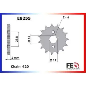 PIGNON HONDA ST70/C70-CY80 15 420