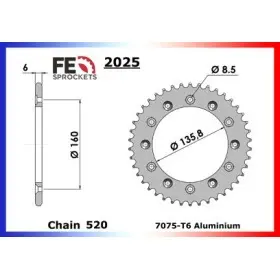 COURONNE ALU ALU BETA 350.ALP 4.0 '03/04 48 520