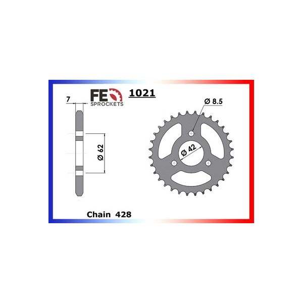 COURONNE ACIER   MASAI 50.ULTIMATE'11-100.QUAD L50/A50 28 428 