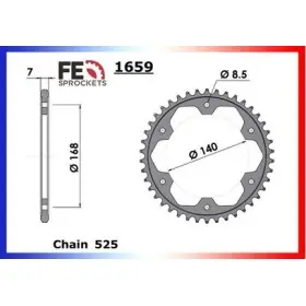 COURONNE ACIER BMW F.850.GS '08 49 525