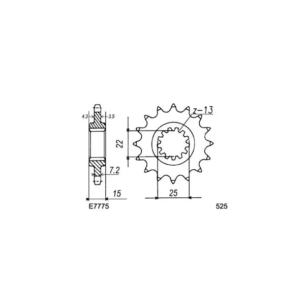 PIGNON PSB TRIUMPH 600.TT '00/05 16 525