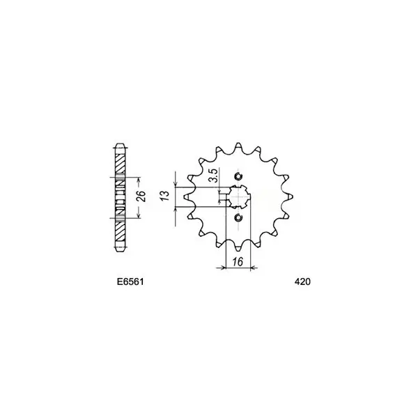 PIGNON YAM RX80 16 420