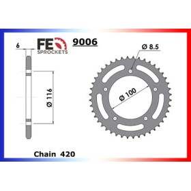 COURONNE ACIER COUR AC KX80 '83/85 53 420