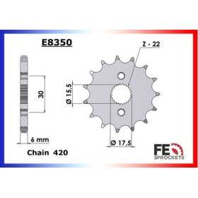 PIGNON HONDA CR80/85.R '86/07 15 420