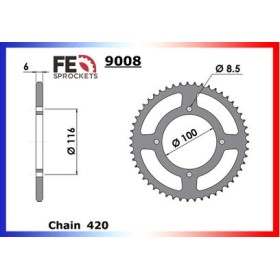 COURONNE ACIER COUR AC KX.80 '86/00 51 420