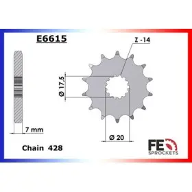 PIGNON PSB YAMAHA YZ.85 '02/07 14 428