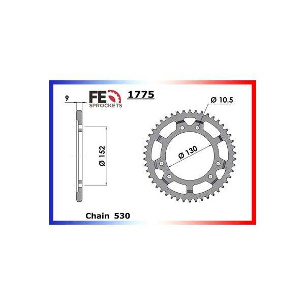 COURONNE ACIER  CAGIVA 900 ELEFANT'90/94 46 530 