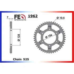 COURONNE ACIER TRIUMPH 675.DAYTONA'05/08 49 525
