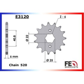 PIGNON PSB TGB 250.BLADE'07, 300/325'06/10 14 520