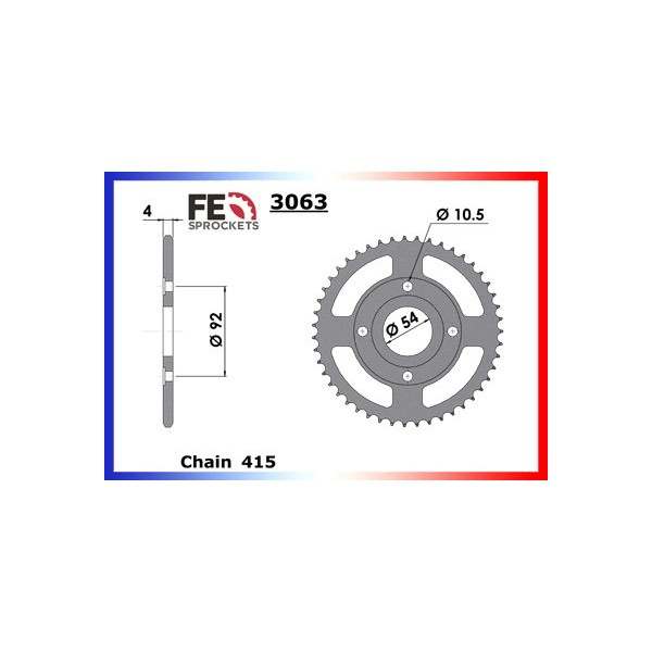 COURONNE ACIER  MBK  50.X.POWER '97/98  47  415 