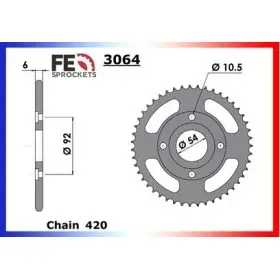 COURONNE ACIER MBK 50.X.POWER '97/98 47 420