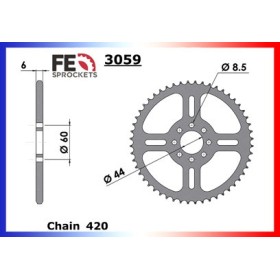 COURONNE ACIER MBK 50.X-LIMIT '99/02 50 420