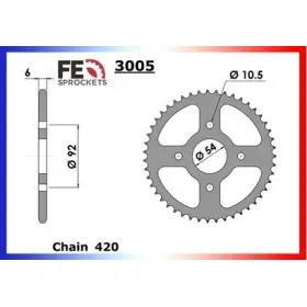 COURONNE ACIER MBK 50.X.POWER '03/09 60 420