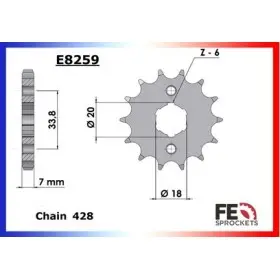 PIGNON HONDA CG/S3/N/T/CM.125 12
