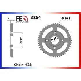 COURONNE ACIER COUR AC SR125-RD125LC 84/00 43