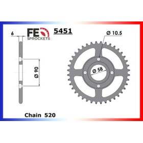 COURONNE ACIER COUR AC MTX125R '87/89 38 520