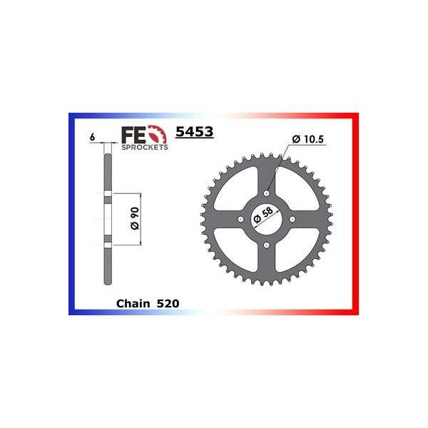 COURONNE ACIER  HONDA CA.125.REBEL'95/00 43 520 