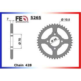 COURONNE ACIER HONDA CBR.125 '04/10 40 428