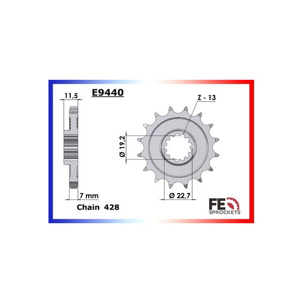 PIGNON SUZ DR125S '85/09 14 428 