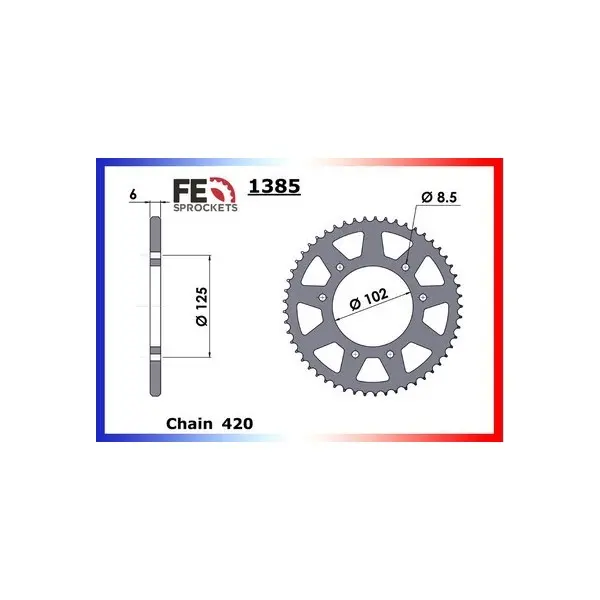 COURONNE ACIER GILERA 50.RCR '11/13 48 420