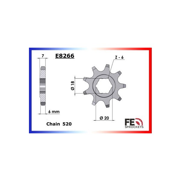 PIGNON HONDA MTX200-TLR200 10 520 