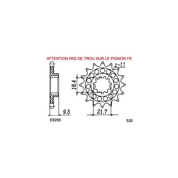 PIGNON HONDA CBR.250.R '11/13 13 520 